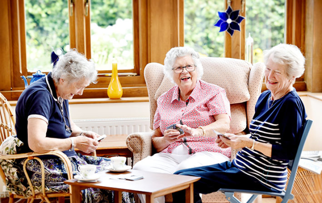 Older People Playing Cards Radfield Home Care all rights reserved smaller